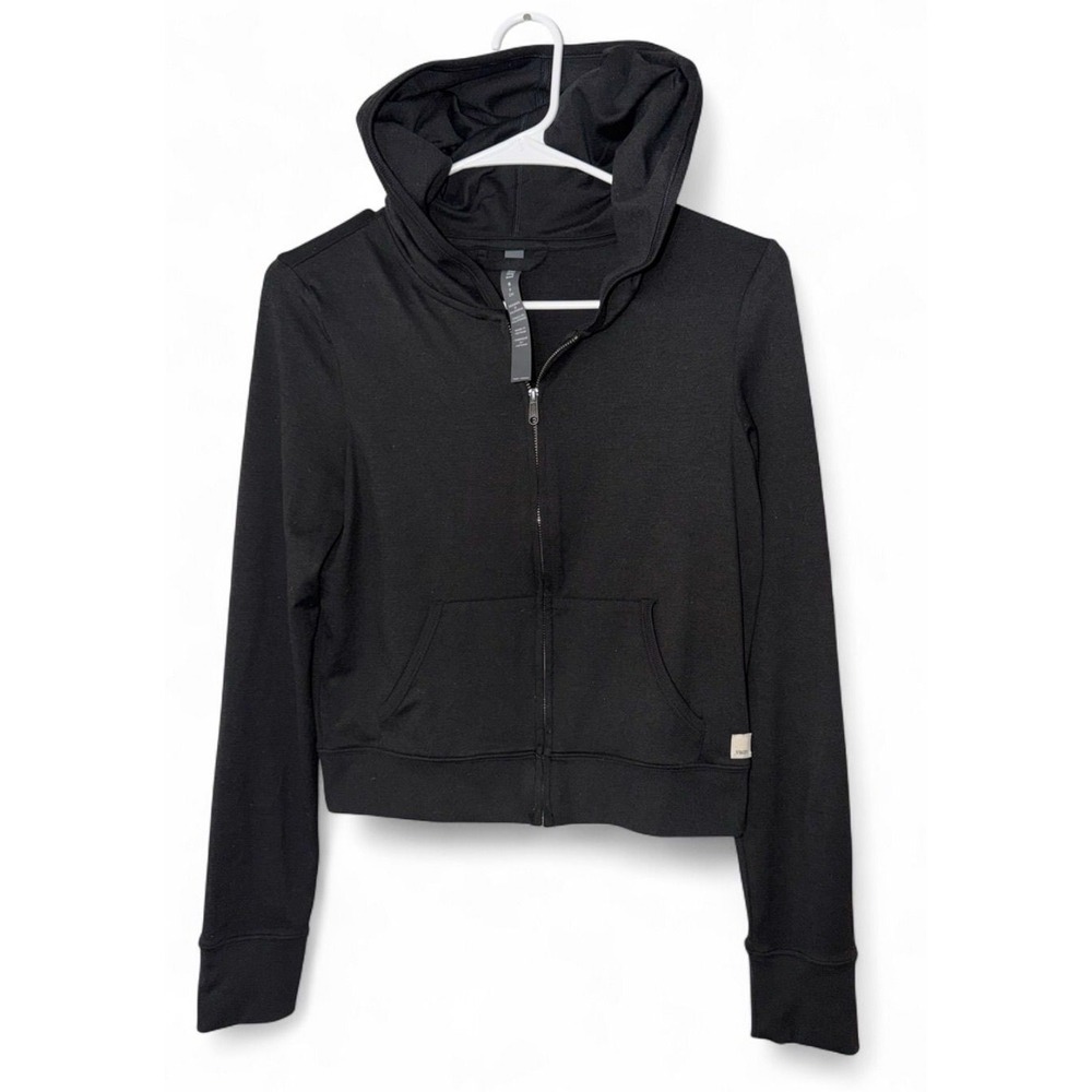 Vuori Halo Mini Full Zip Hoodie Black Womens Small VW2004 - Picture 2 of 6